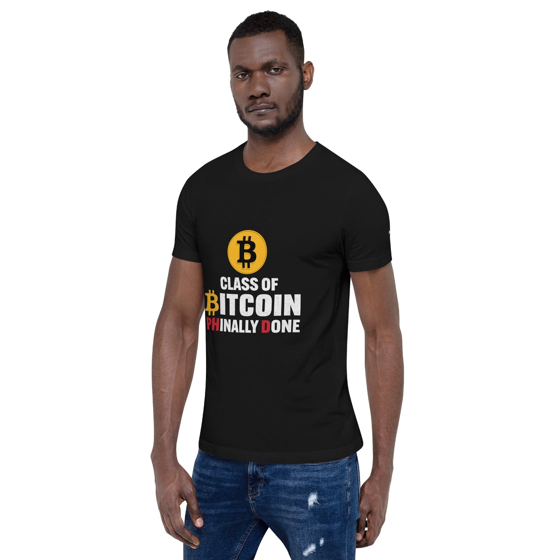 Class of Bitcoin Phinally done - Unisex t-shirt by DarkByteGear