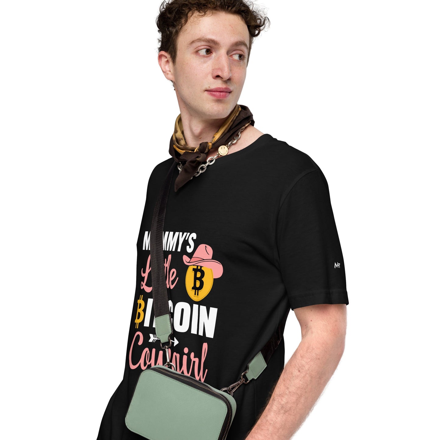 Mommy's little bitcoin cowgirl - Unisex t-shirt by DarkByteGear