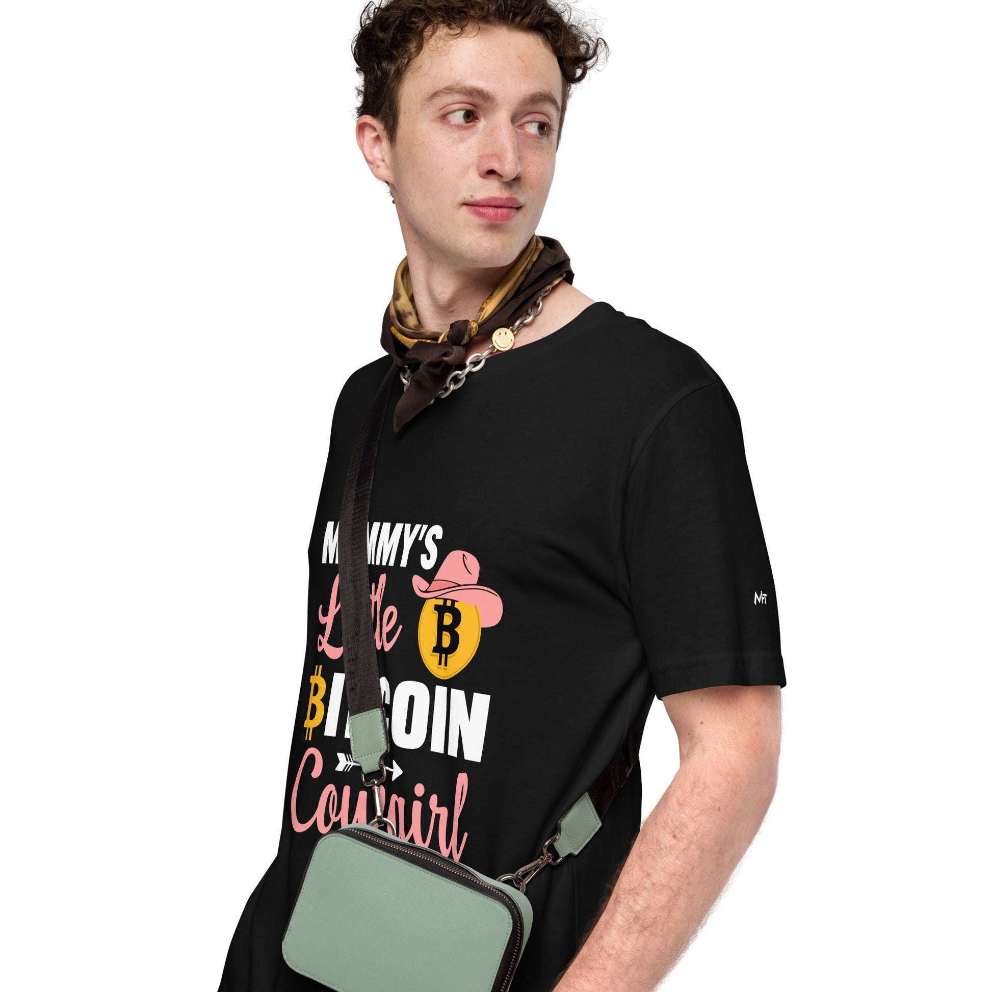 Mommy's little bitcoin cowgirl - Unisex t-shirt by DarkByteGear