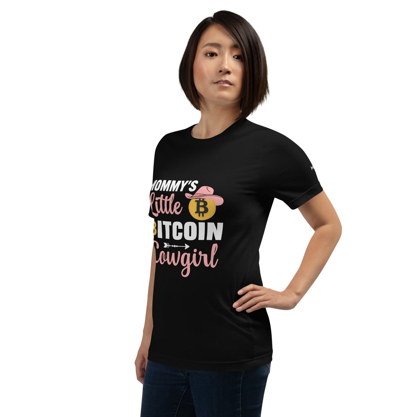 Mommy's little bitcoin cowgirl - Unisex t-shirt by DarkByteGear