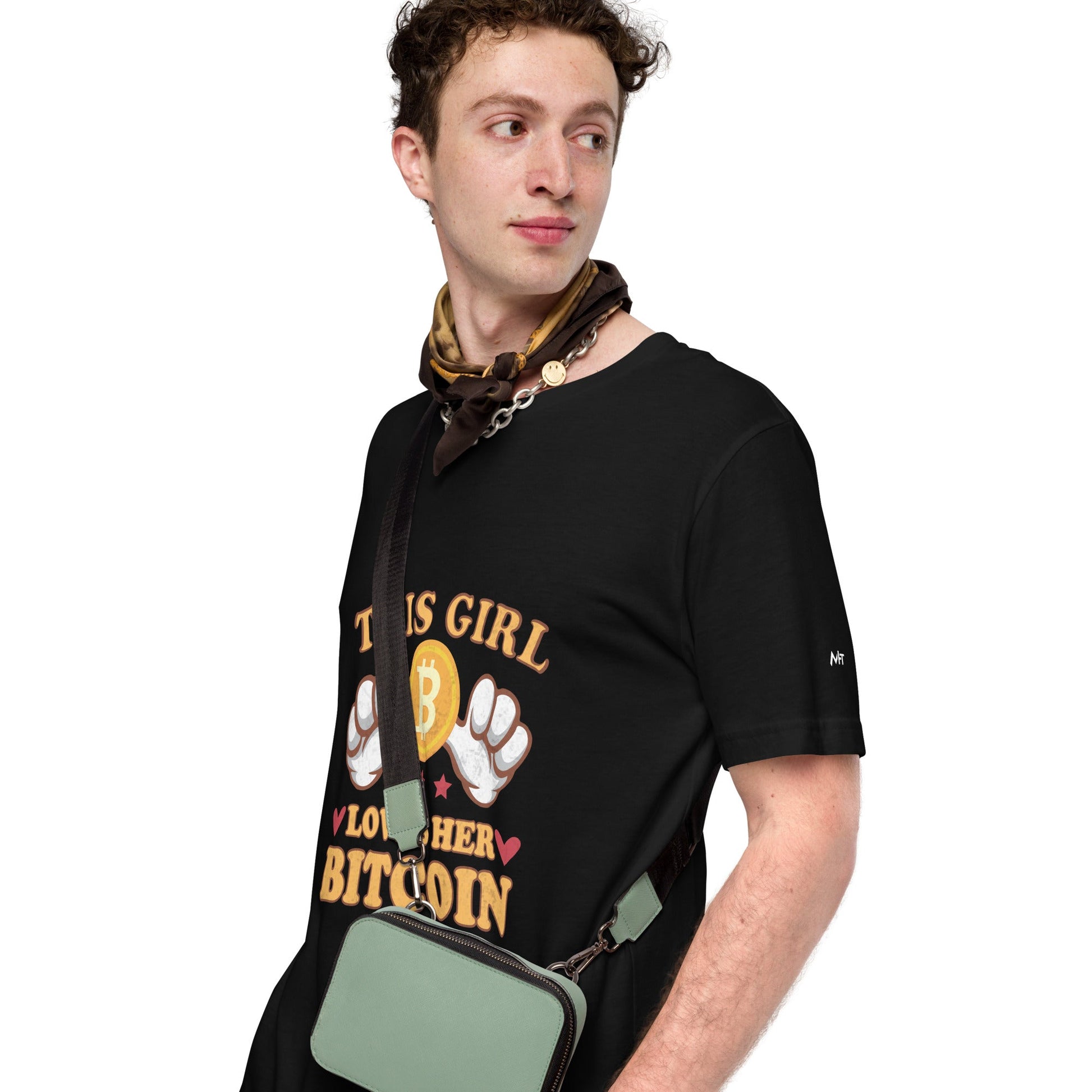 This girl Loves her Bitcoin - Unisex t-shirt by DarkByteGear