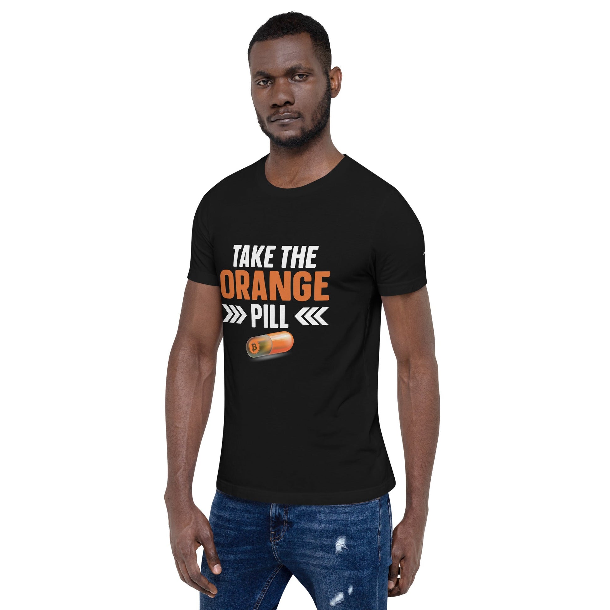 Take the Orange Pill Unisex t-shirt by DarkByteGear
