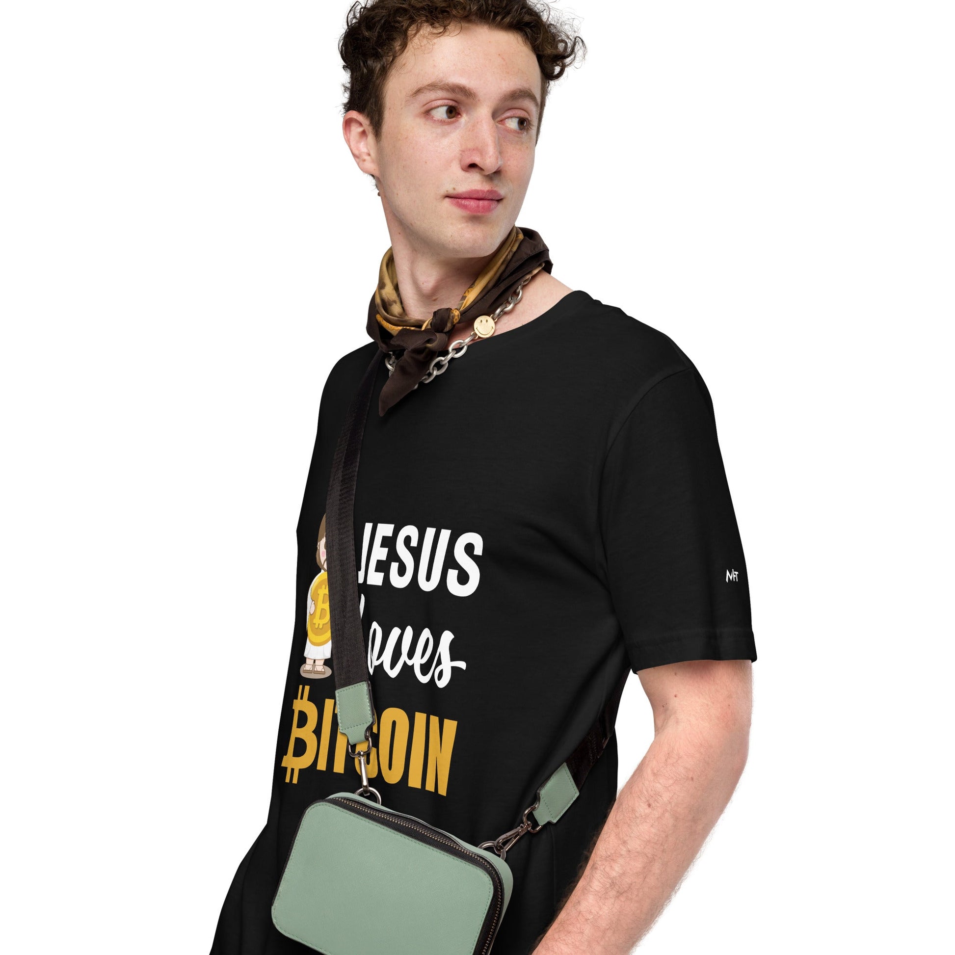 Jesus loves Bitcoin - Unisex t-shirt by DarkByteGear