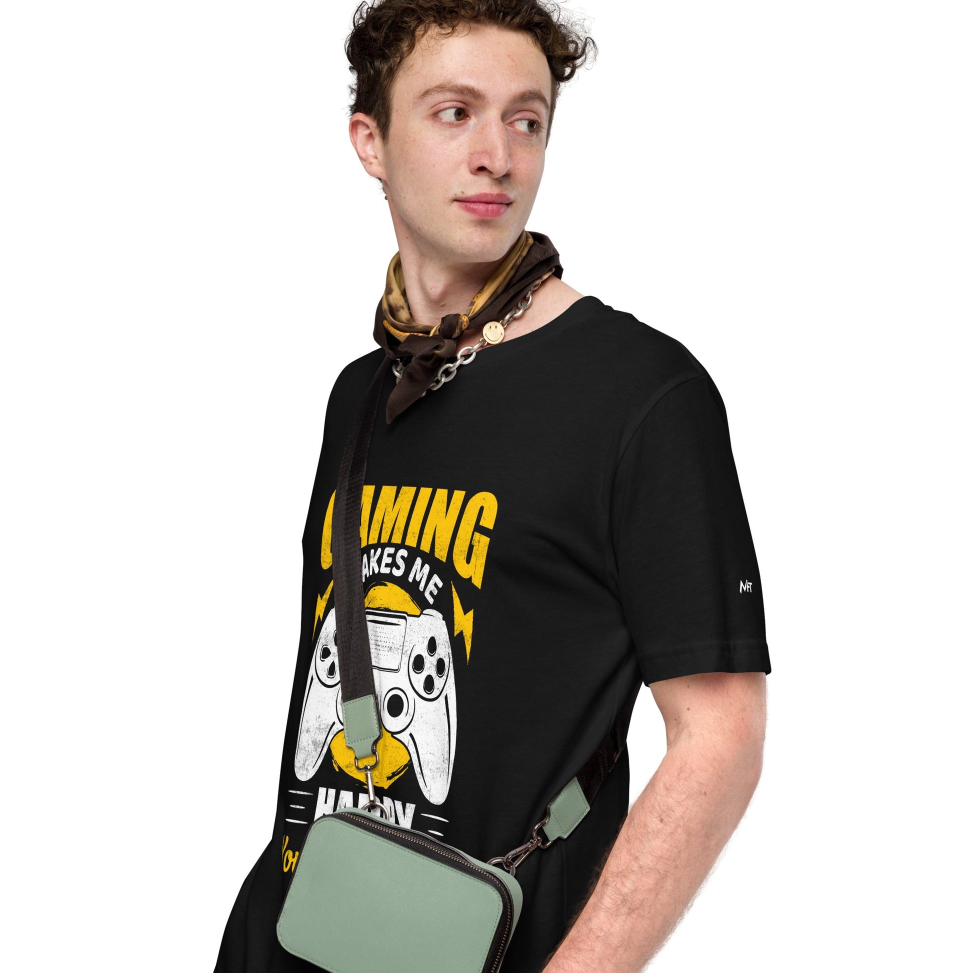 Gaming Makes me Happy (MAHFUZ) - Unisex t-shirt by DarkByteGear
