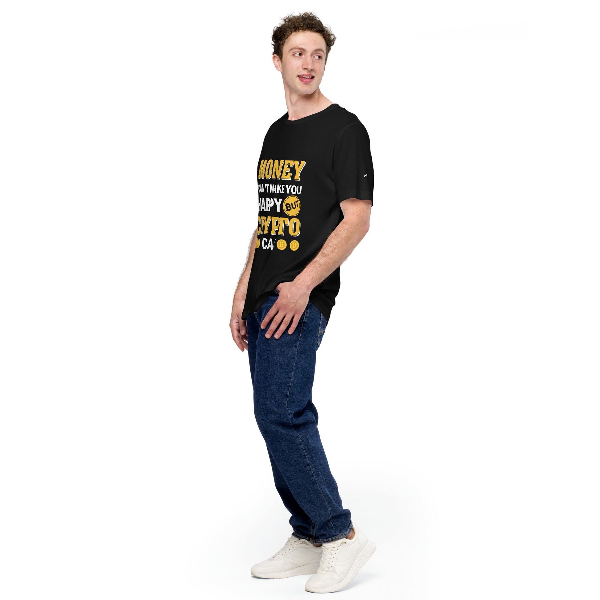 Money can't Buy You Happiness but Bitcoin Can Unisex t-shirt by DarkByteGear