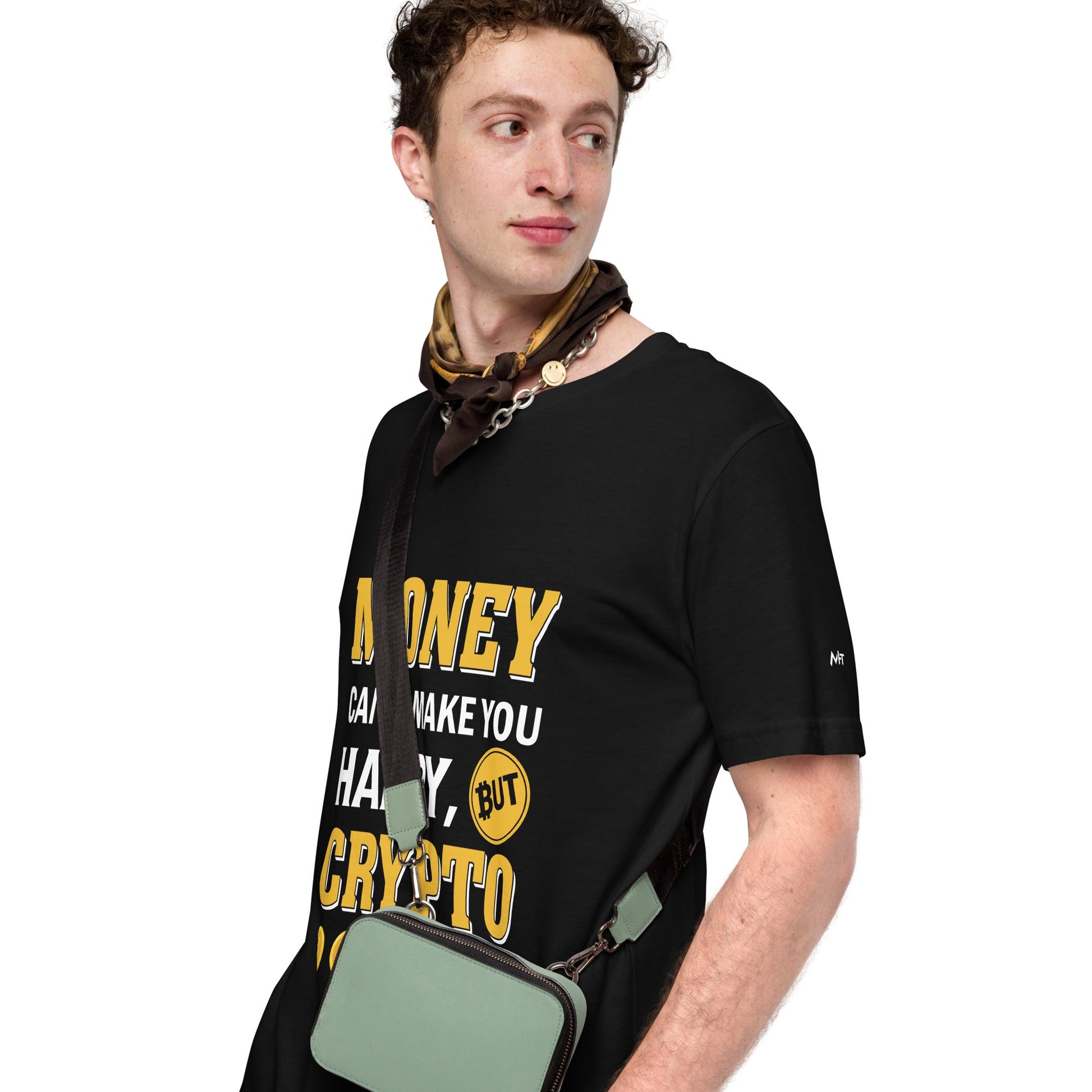 Money can't Buy You Happiness but Bitcoin Can Unisex t-shirt by DarkByteGear