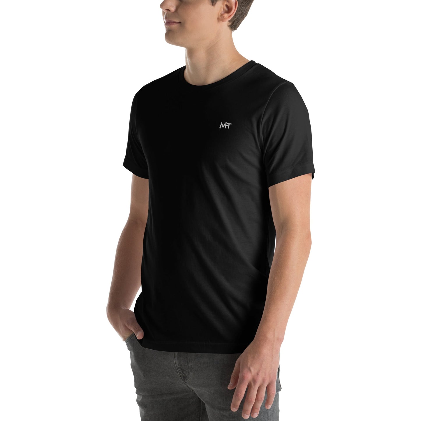 Bitcoin Accepted Here - Unisex t-shirt ( Back Print ) by DarkByteGear