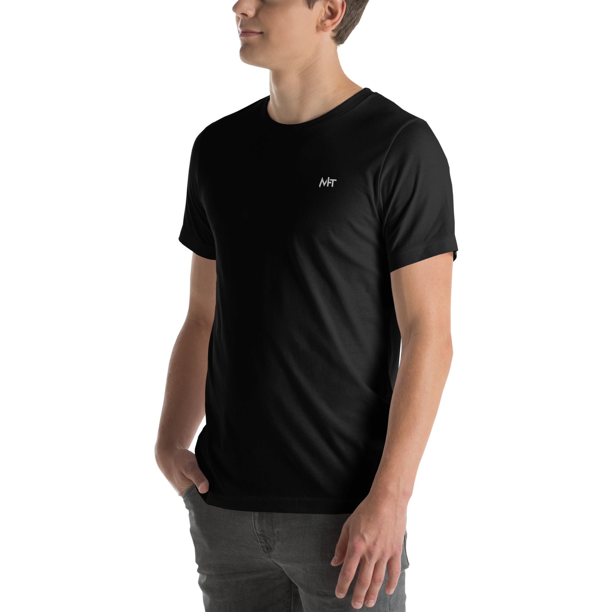 Bitcoin Accepted Here - Unisex t-shirt ( Back Print ) by DarkByteGear