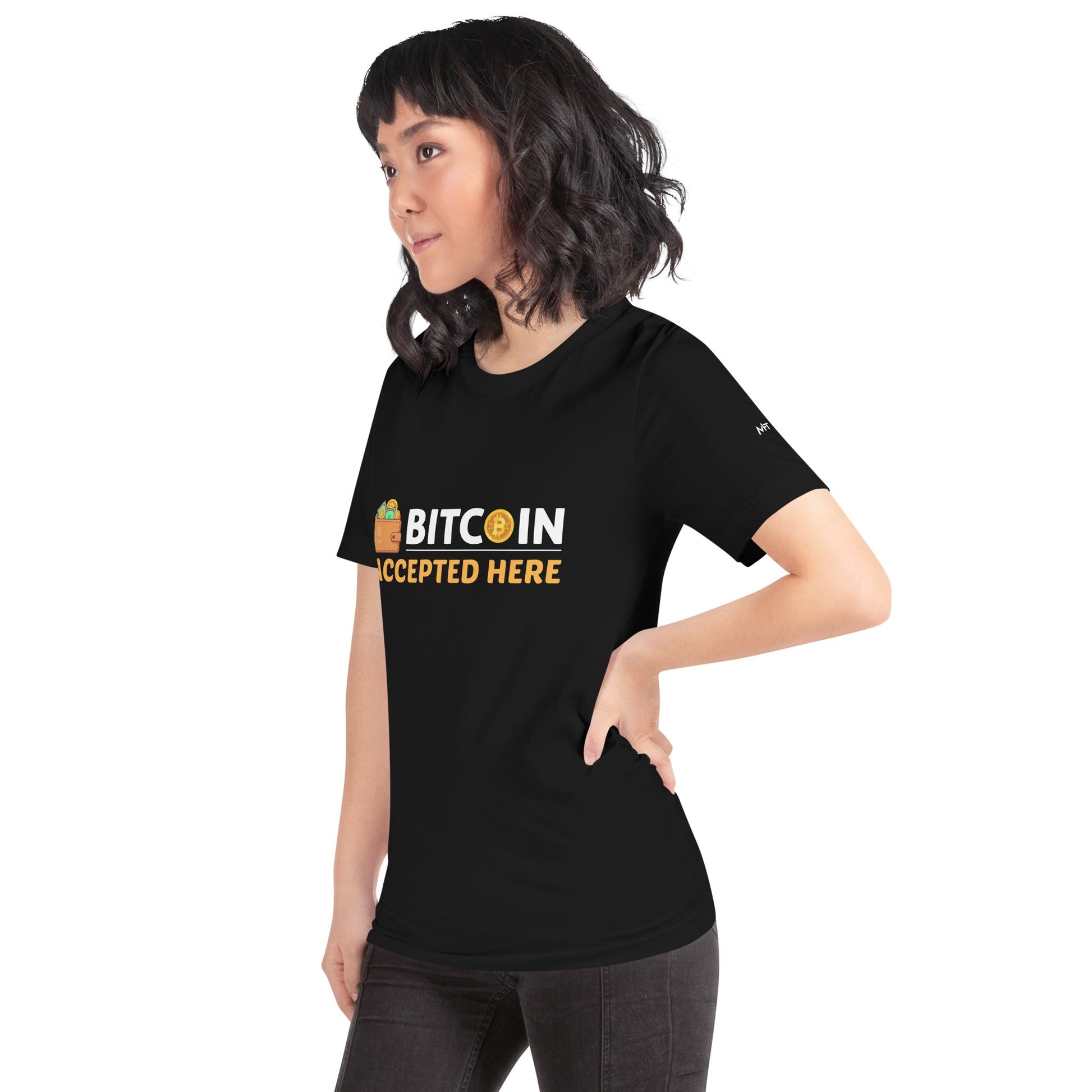 Bitcoin Accepted Here - Unisex t-shirt by DarkByteGear