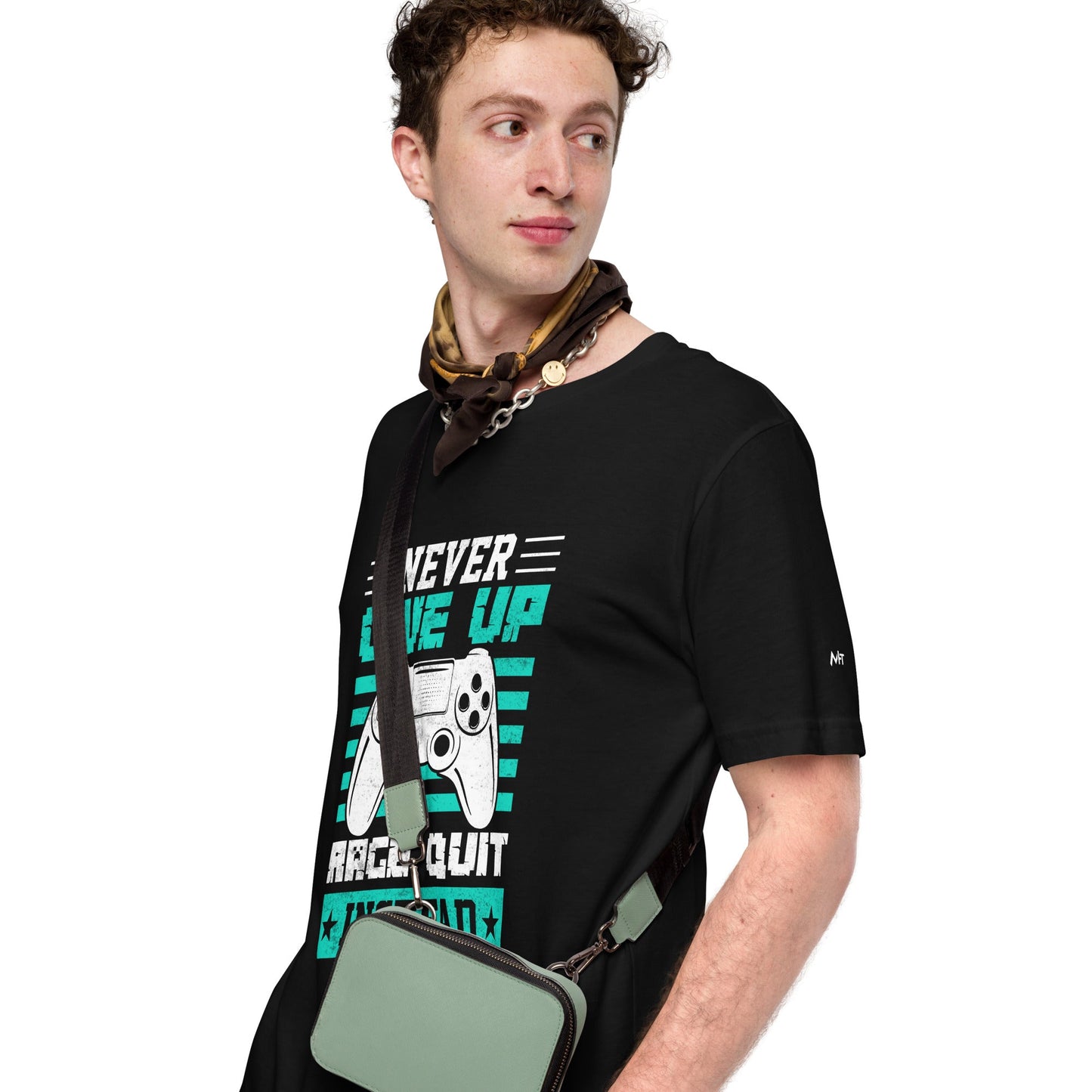 Never Give Up! Arge Quit - Unisex t-shirt by DarkByteGear