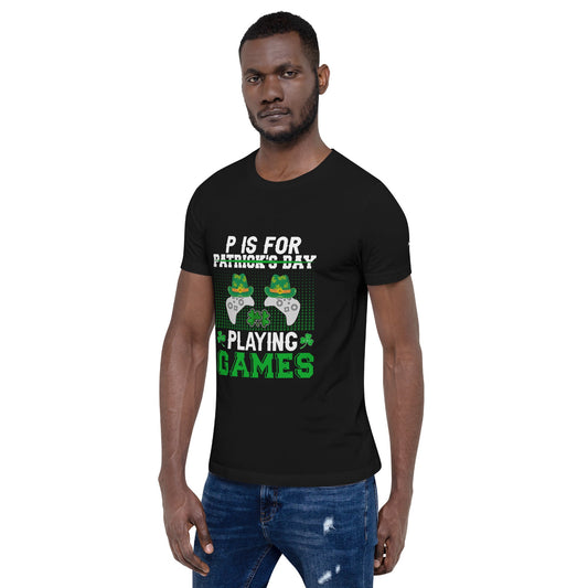 P is for "Playing Games" - Unisex t-shirt by DarkByteGear