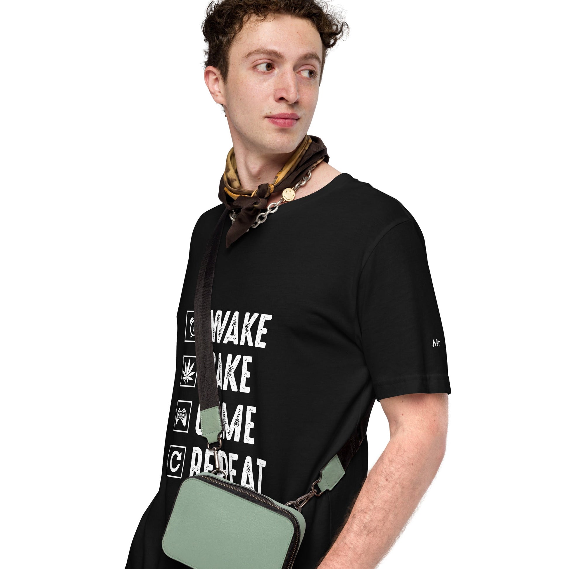 Wake, Bake, Game, Repeat Rima 13 - Unisex t-shirt by DarkByteGear
