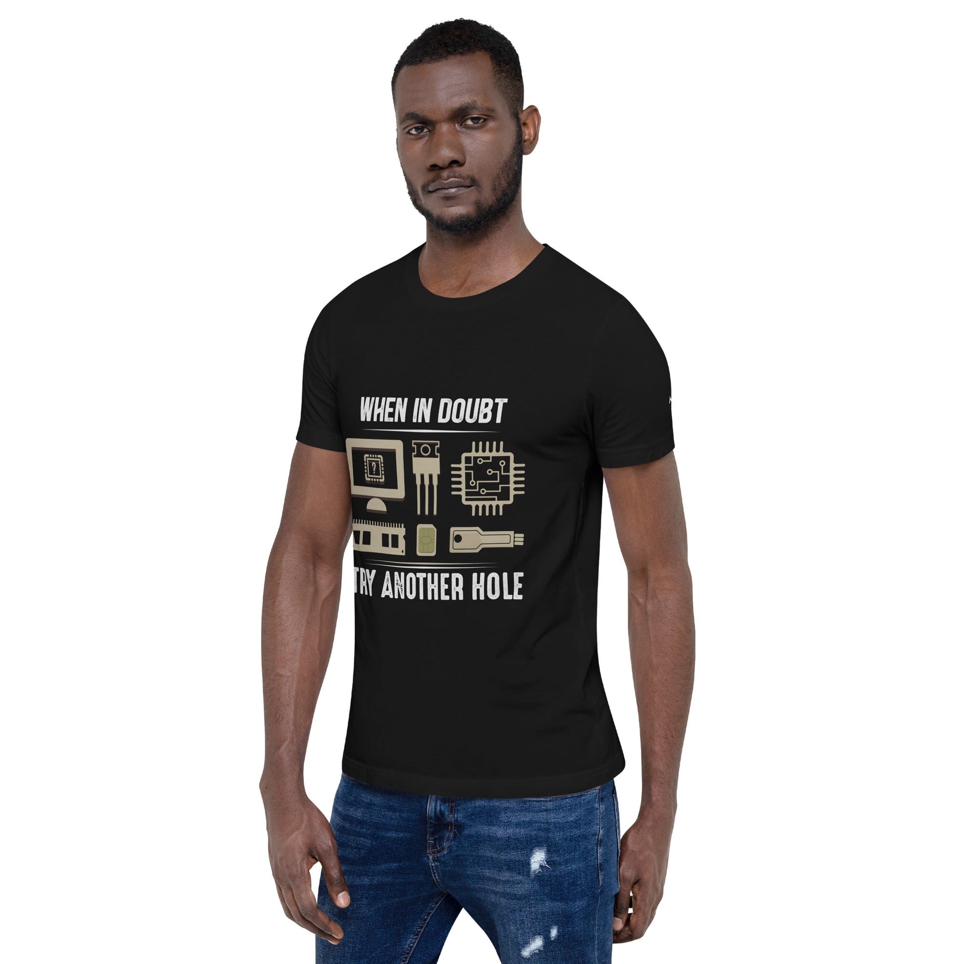 When in doubt, Try another hole V1 - Unisex t-shirt by DarkByteGear