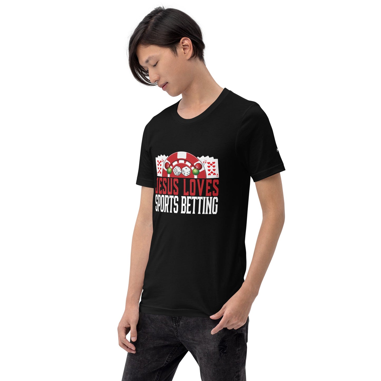 Jesus Loves Sports Betting - Unisex t-shirt by DarkByteGear