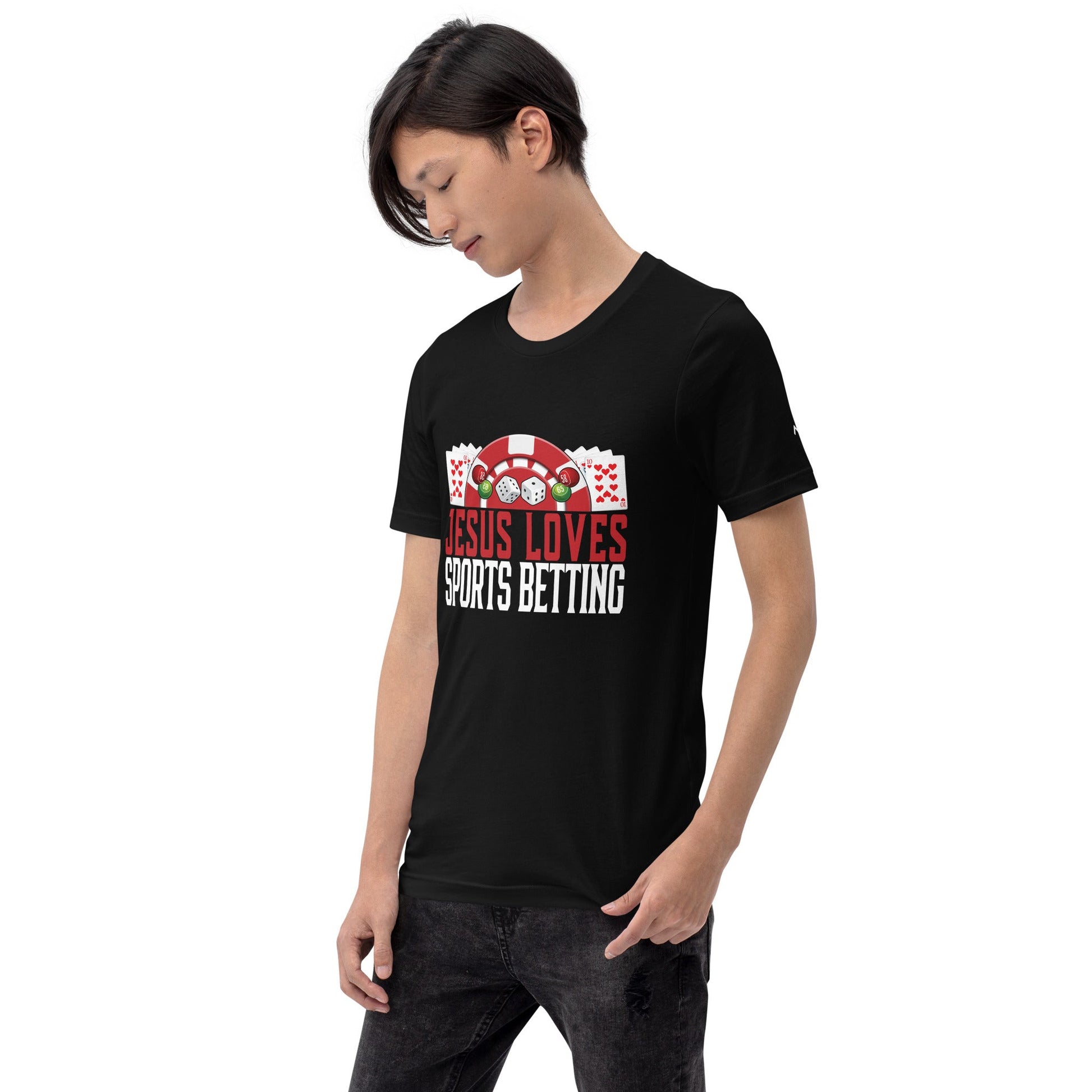 Jesus Loves Sports Betting - Unisex t-shirt by DarkByteGear