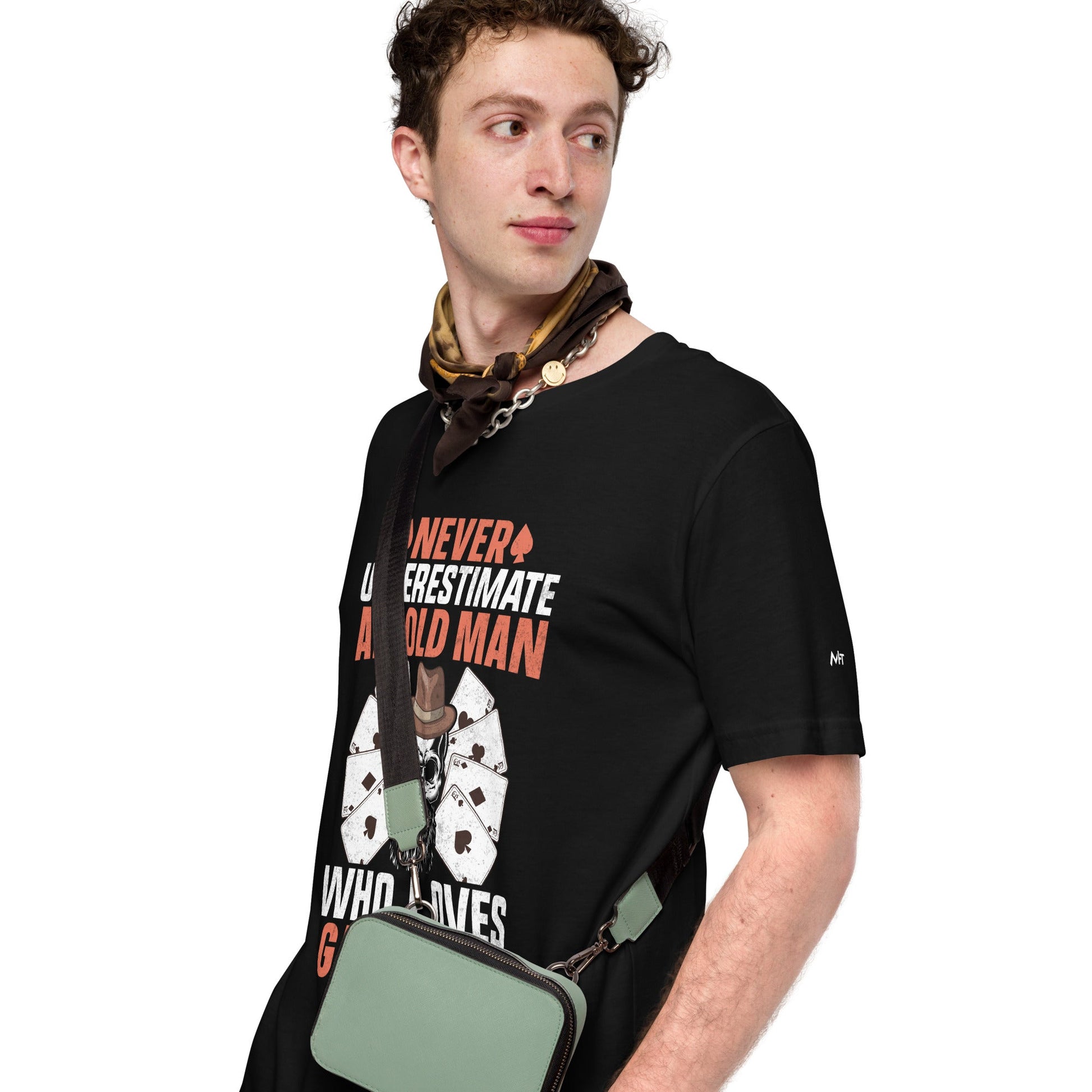 Never Underestimate an old man who Loves gambling - Unisex t-shirt by DarkByteGear