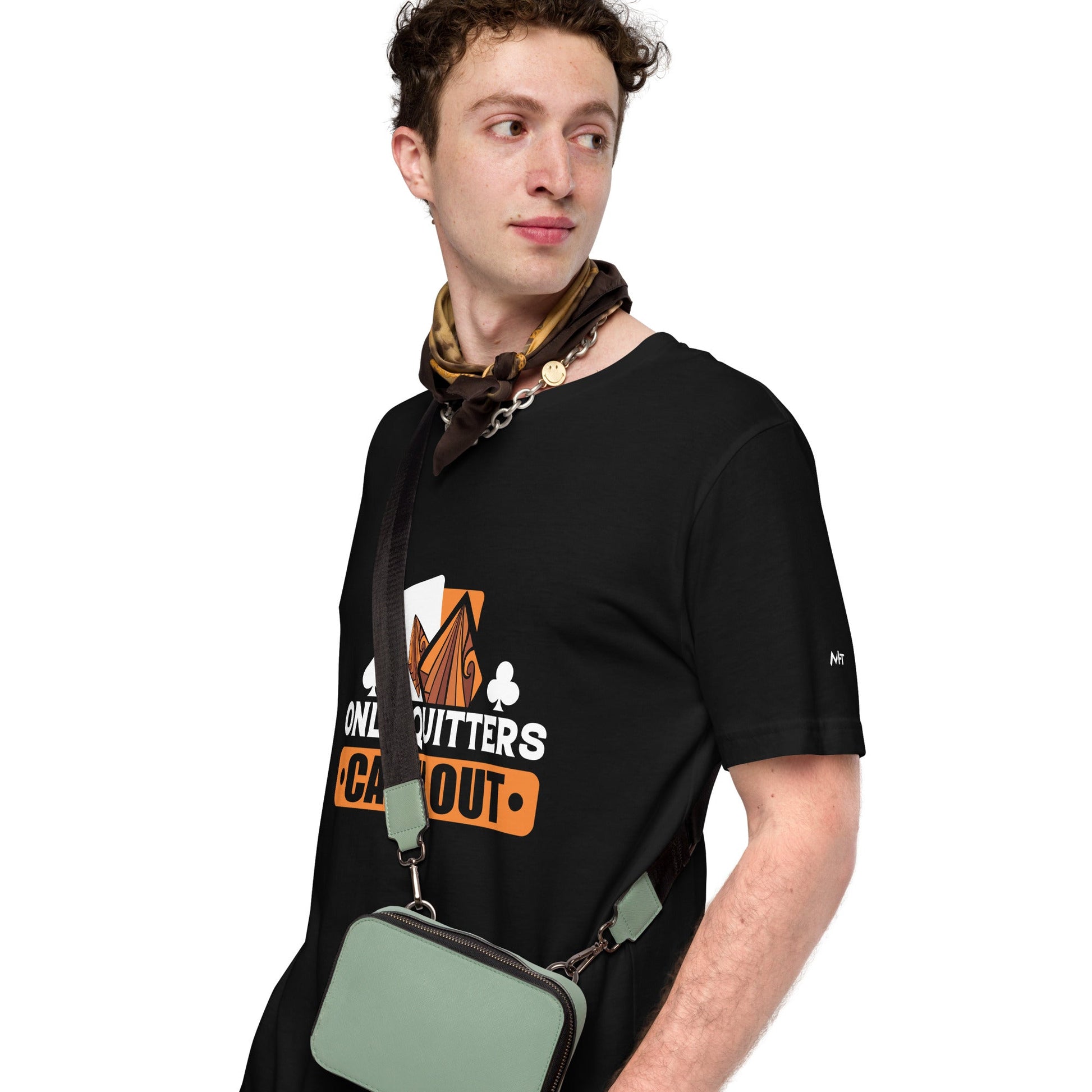 Only Quitters Cash Out - Unisex t-shirt by DarkByteGear
