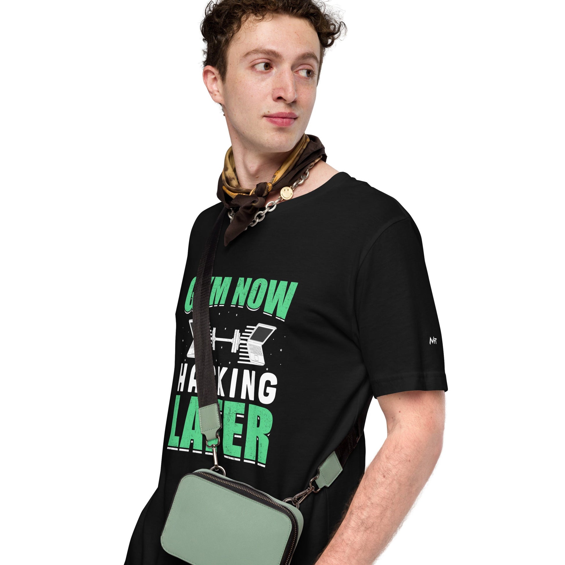 Gym now, hacking later - Unisex t-shirt by DarkByteGear