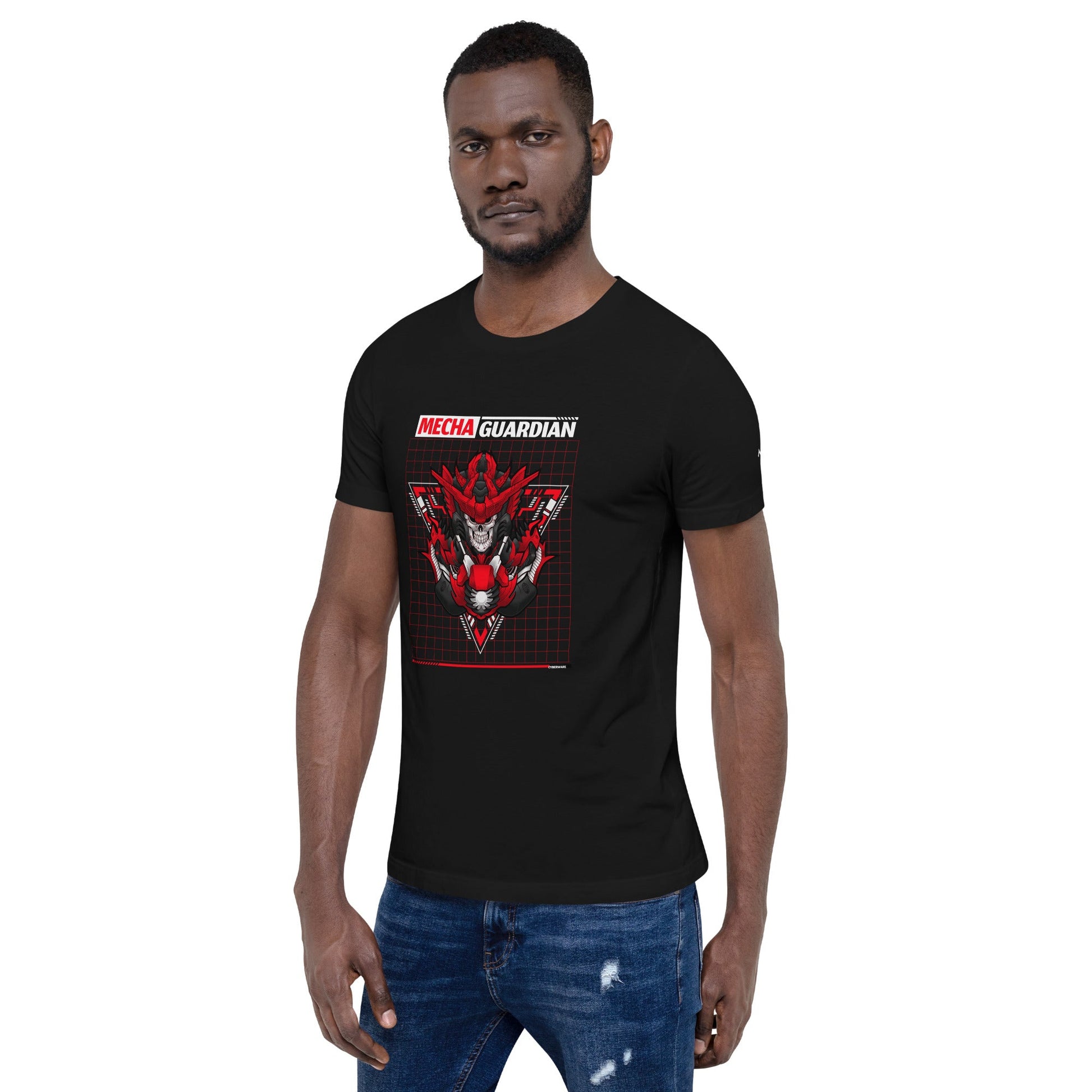 Red Mecha Guardian - Unisex t-shirt by DarkByteGear
