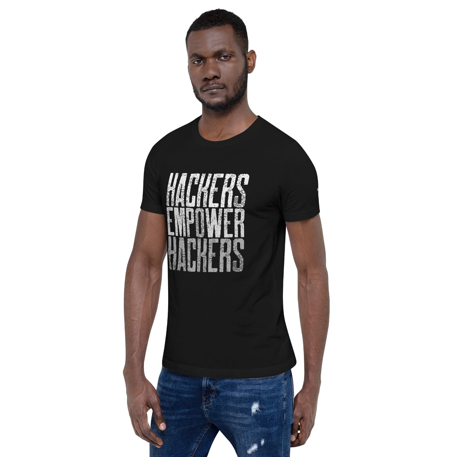 Hackers Empower Hackers V1 - Unisex t-shirt by DarkByteGear