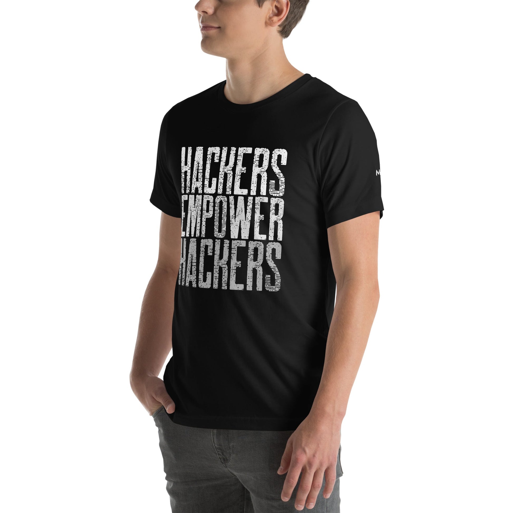 Hackers Empower Hackers V1 - Unisex t-shirt by DarkByteGear