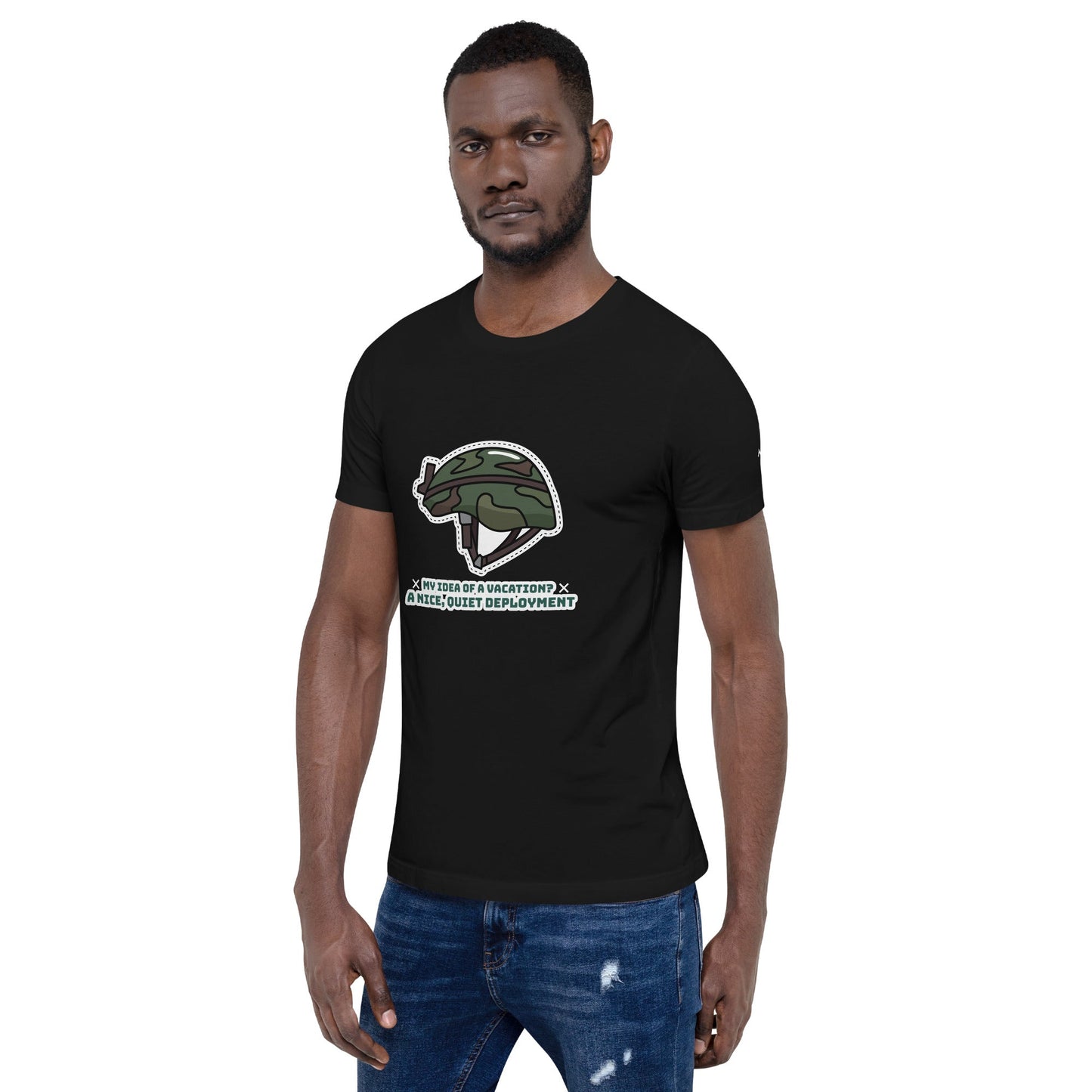 My idea of a vacation? A nice, quiet deployment - Unisex t-shirt by DarkByteGear
