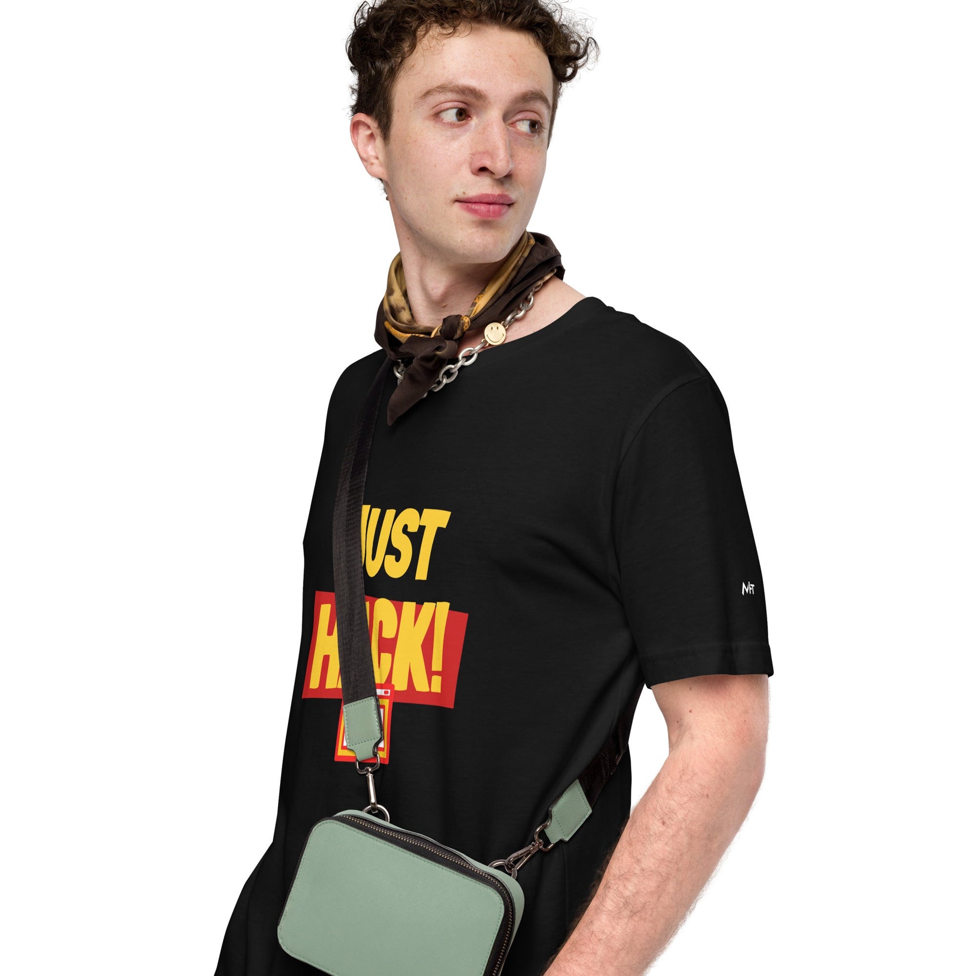 Just Hack (Yellow Text) - Unisex t-shirt by DarkByteGear