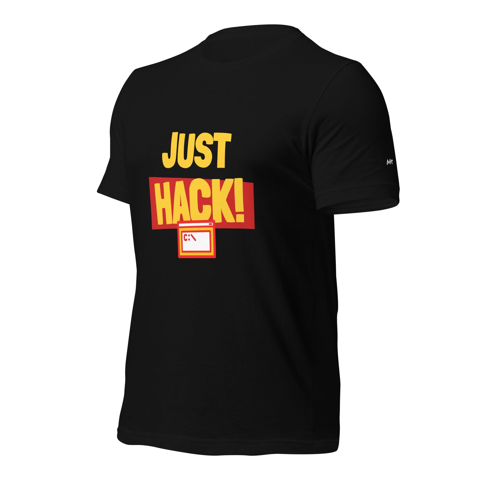 Just Hack (Yellow Text) - Unisex t-shirt by DarkByteGear