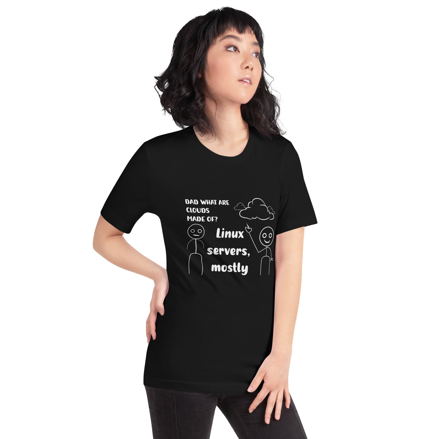 Dad, What are clouds made of - Unisex t-shirt by DarkByteGear