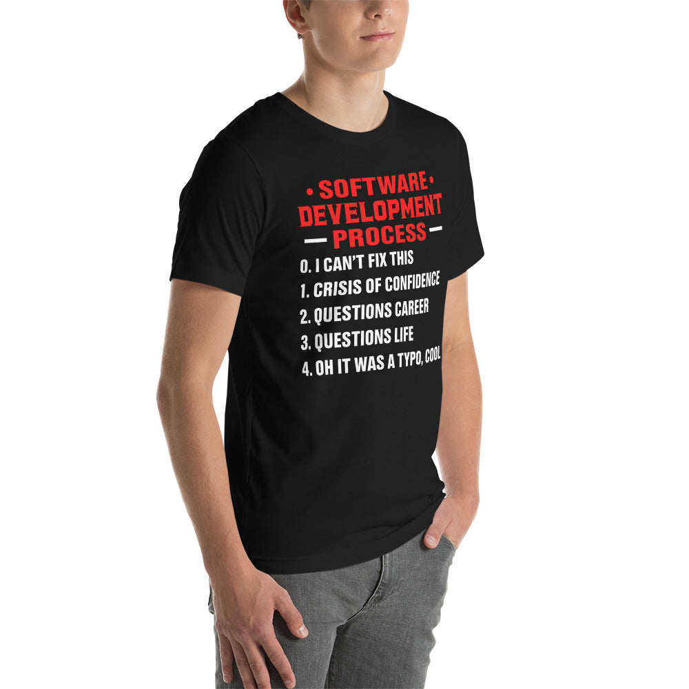Software Development Process V1 - Unisex t-shirt by DarkByteGear