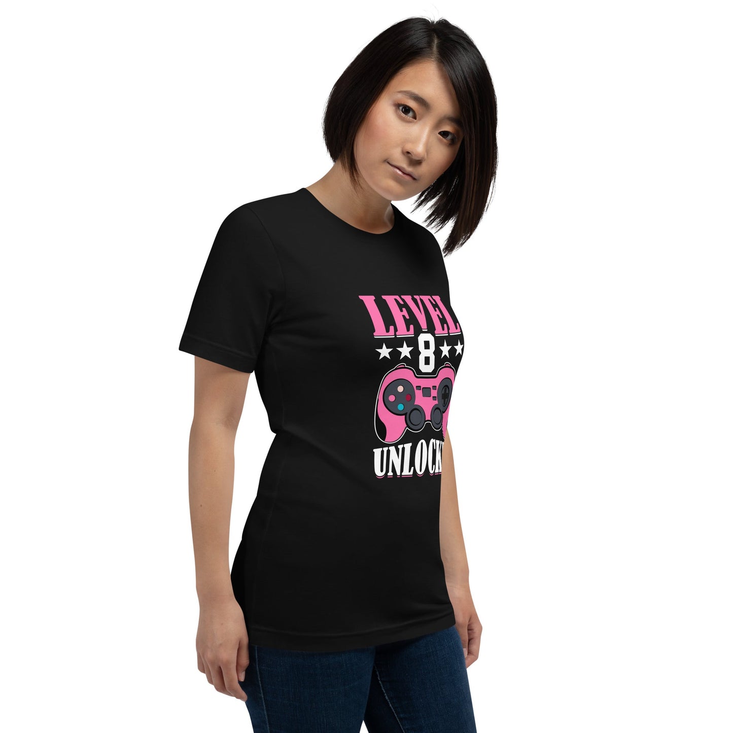 Level 8 Unlocked - Unisex t-shirt by DarkByteGear
