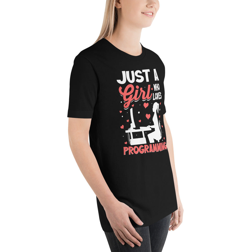 Just a girl who loves programming - Unisex t-shirt by DarkByteGear