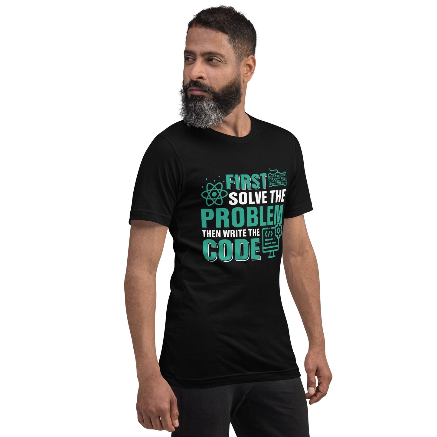 First, Solve the problem; then, Write the code V1 - Unisex T-shirt by DarkByteGear
