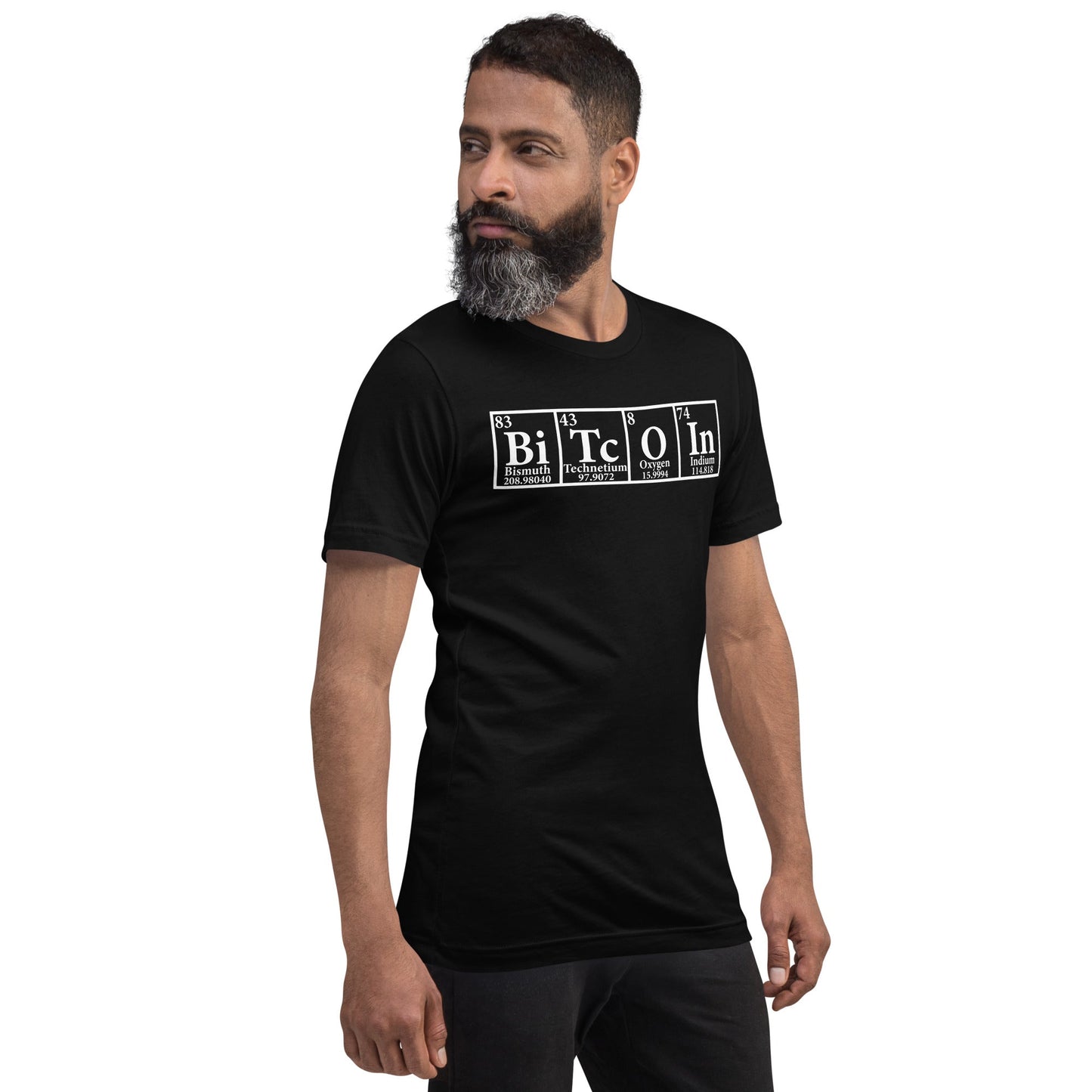 Bitcoin Periodic Table Unisex t-shirt by DarkByteGear