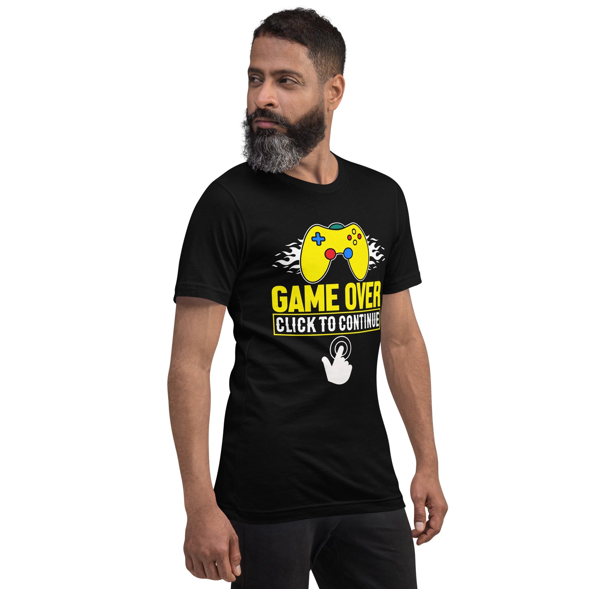 Game Over Click to Continue - Unisex t-shirt by DarkByteGear