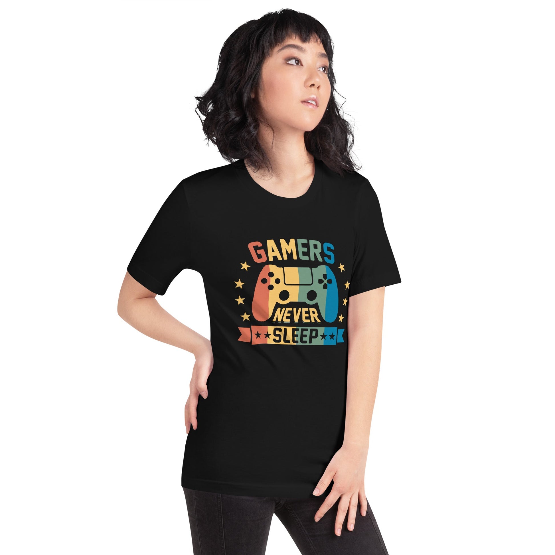 Gamers never sleep - Unisex t-shirt by DarkByteGear
