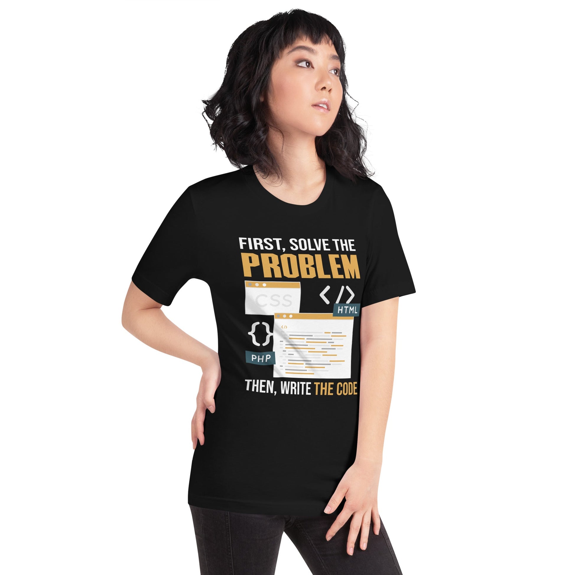 First, Solve the problem; then, Write the code V2 - Unisex t-shirt by DarkByteGear
