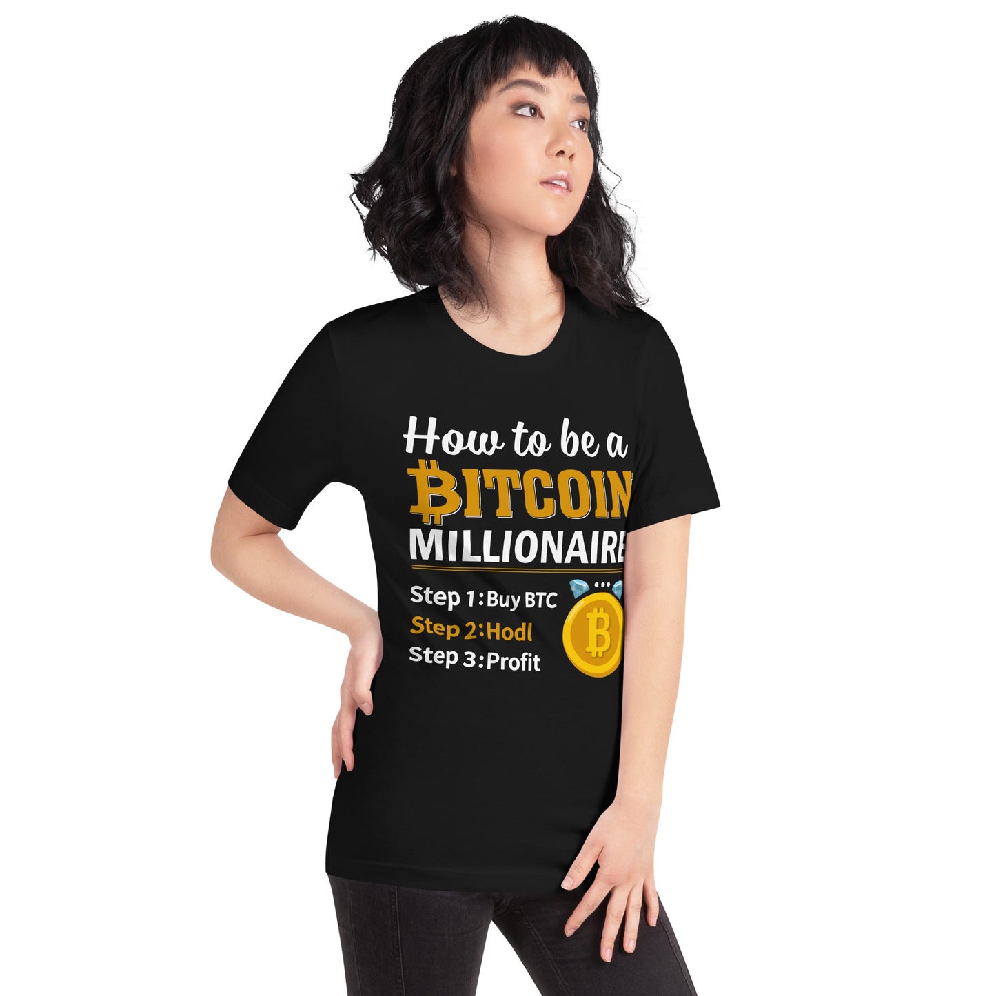 How to be a Bitcoin Millionaire Unisex t-shirt by DarkByteGear