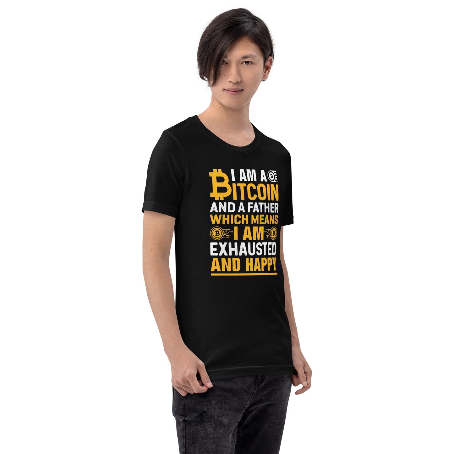 I am a Bitcoin and a Father - Unisex t-shirt by DarkByteGear