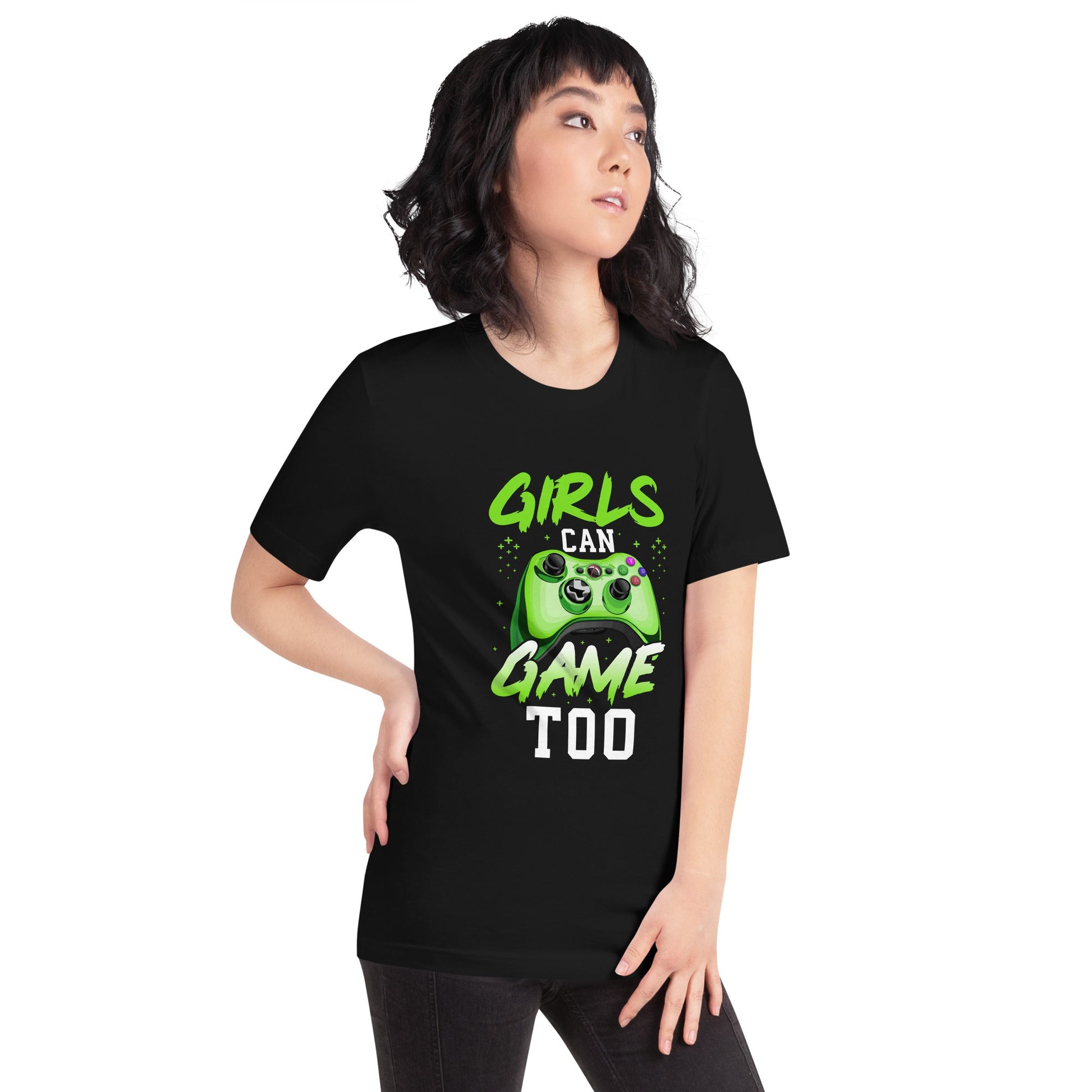 Girls can Game too Unisex t-shirt by DarkByteGear