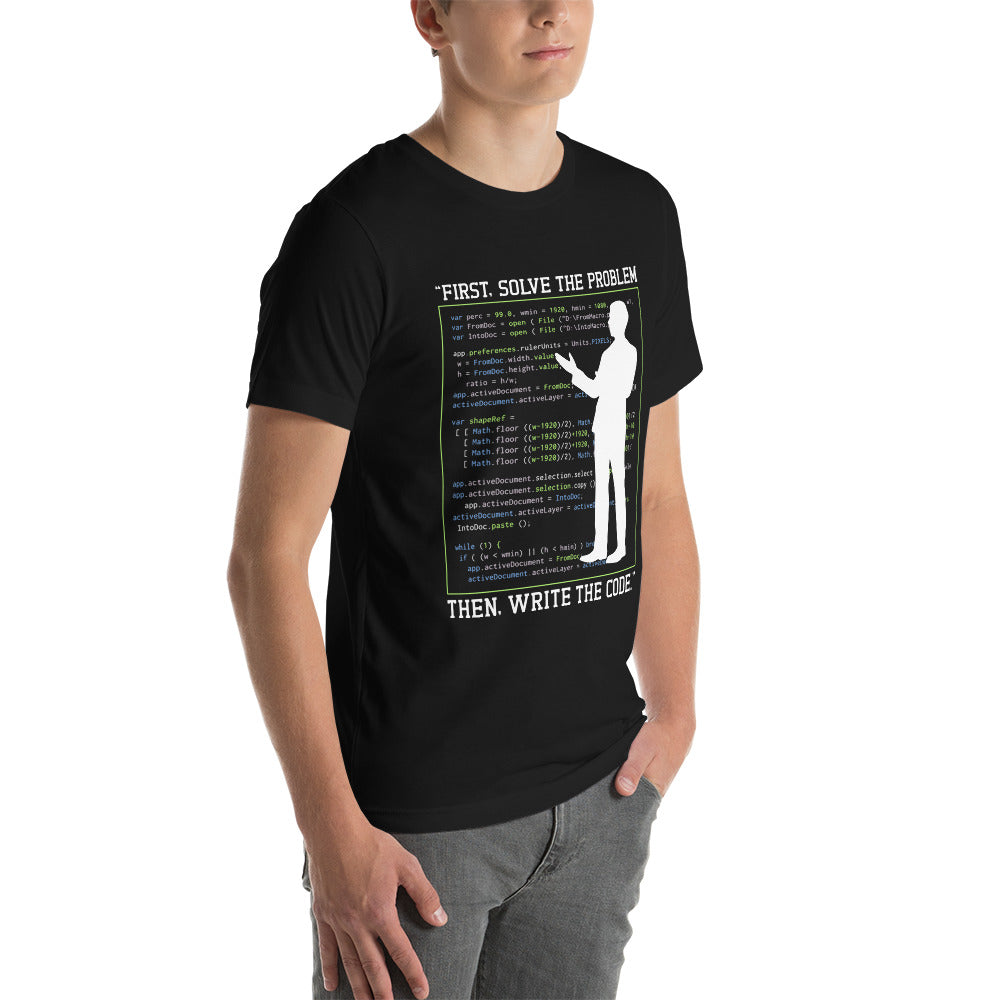 First, Solve the problem; then, Write the code V5 - Unisex t-shirt by DarkByteGear