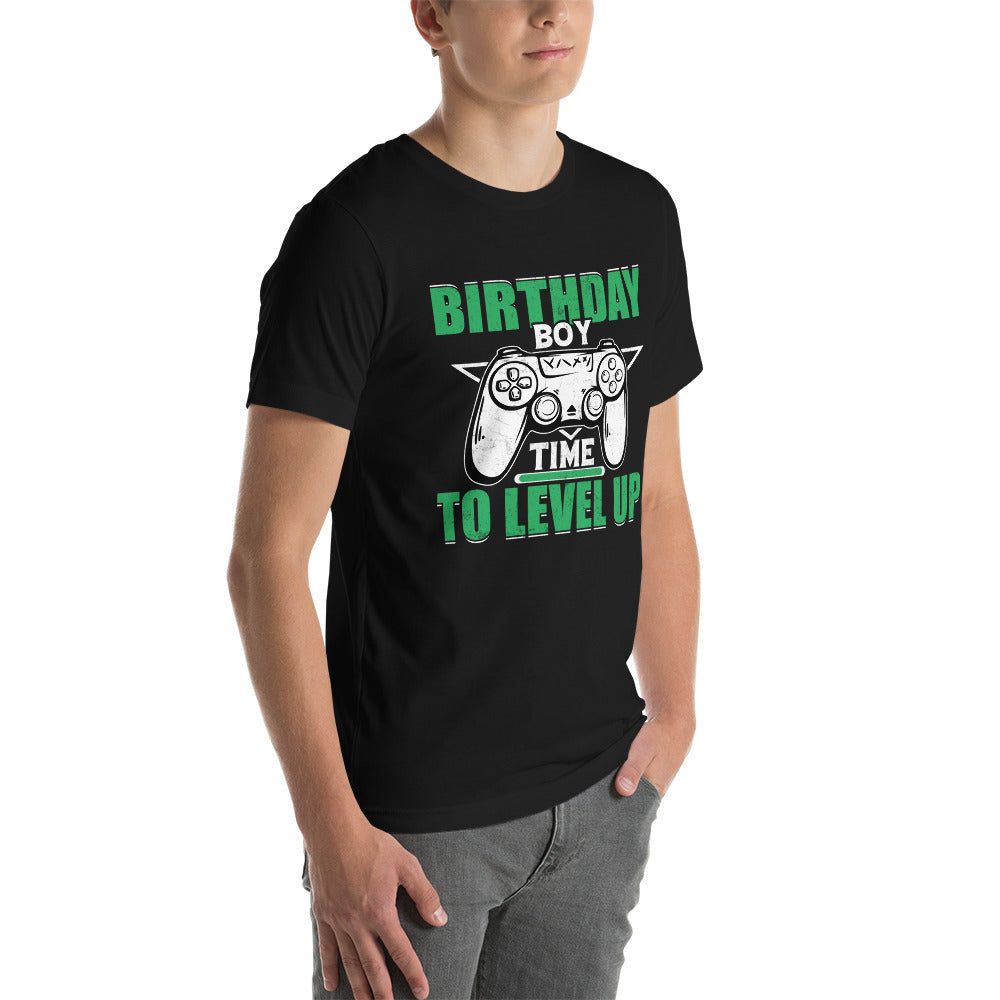 Birthday Boy Time to Level Up Unisex t-shirt by DarkByteGear