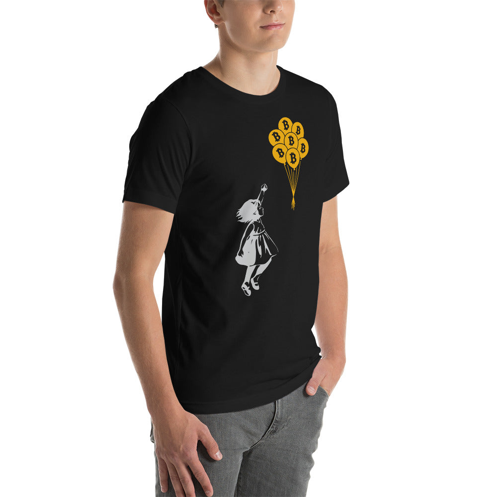 Bitcoin Little Girl Unisex t-shirt by DarkByteGear
