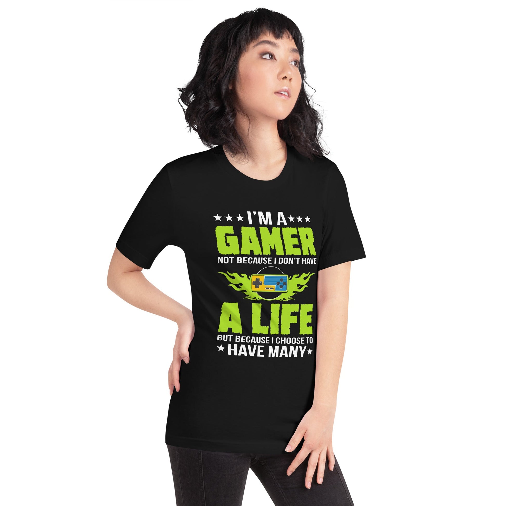 I am a Gamer Green V - Unisex t-shirt by DarkByteGear