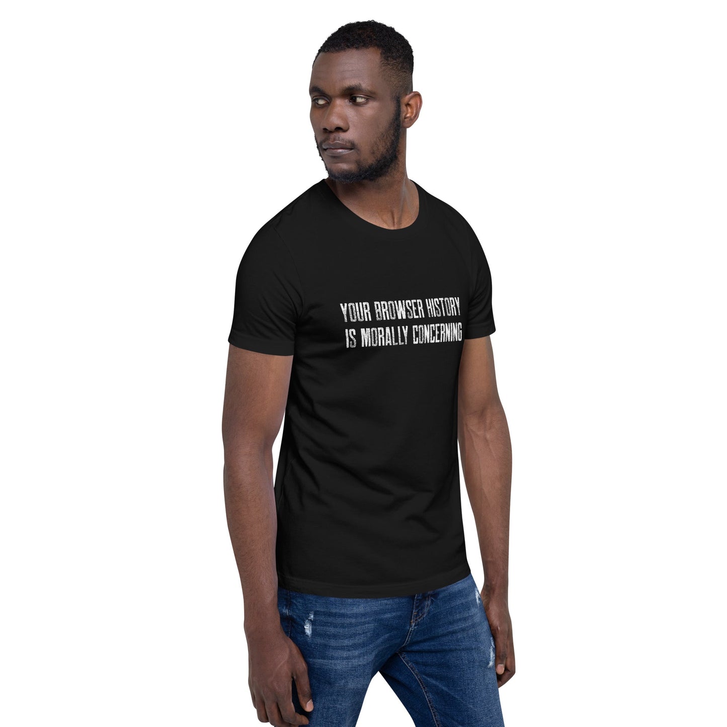 Your Browser History is Morally Concerning V1 Unisex t-shirt by DarkByteGear