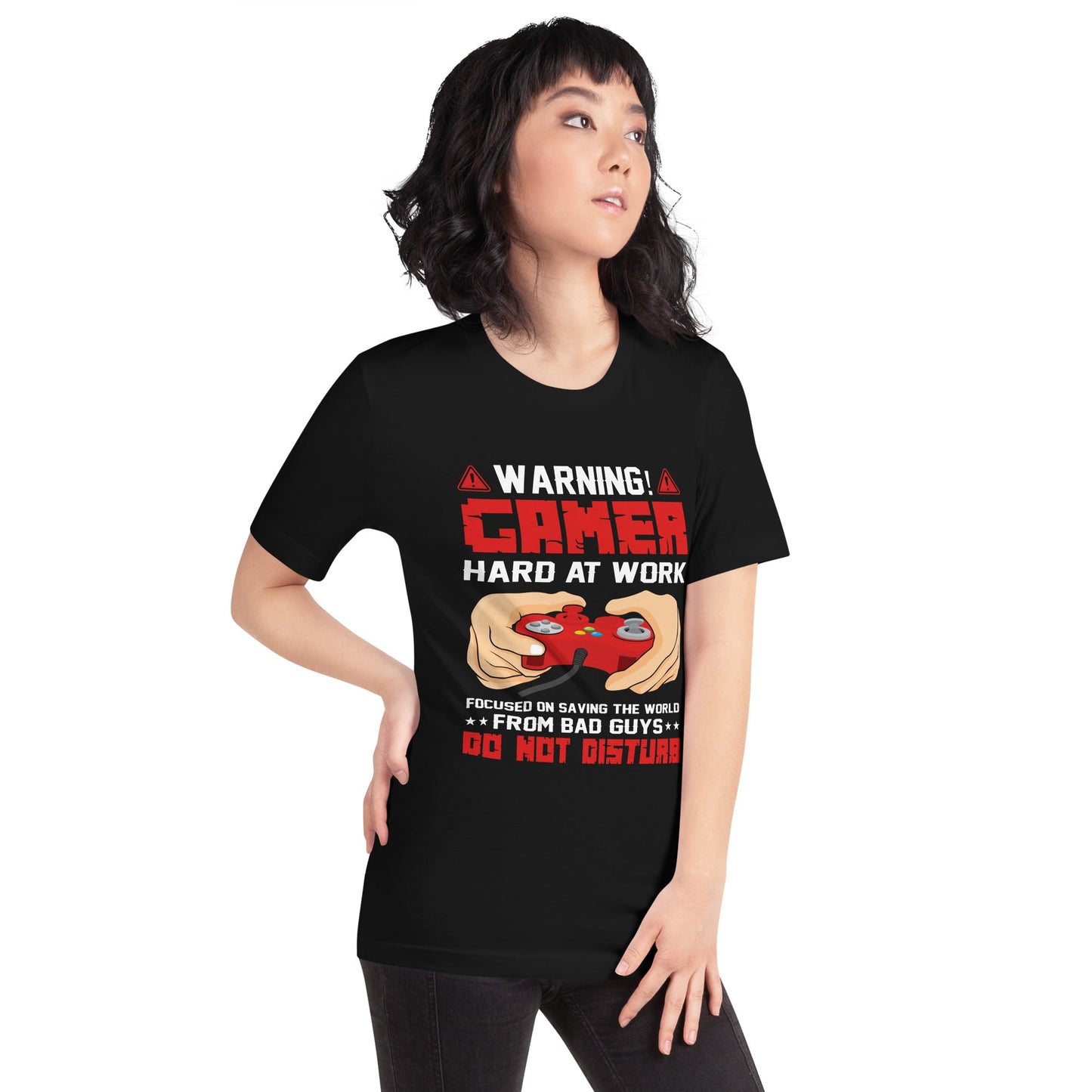 Gamer Hard at Work, Do not Disturb - Unisex t-shirt by DarkByteGear