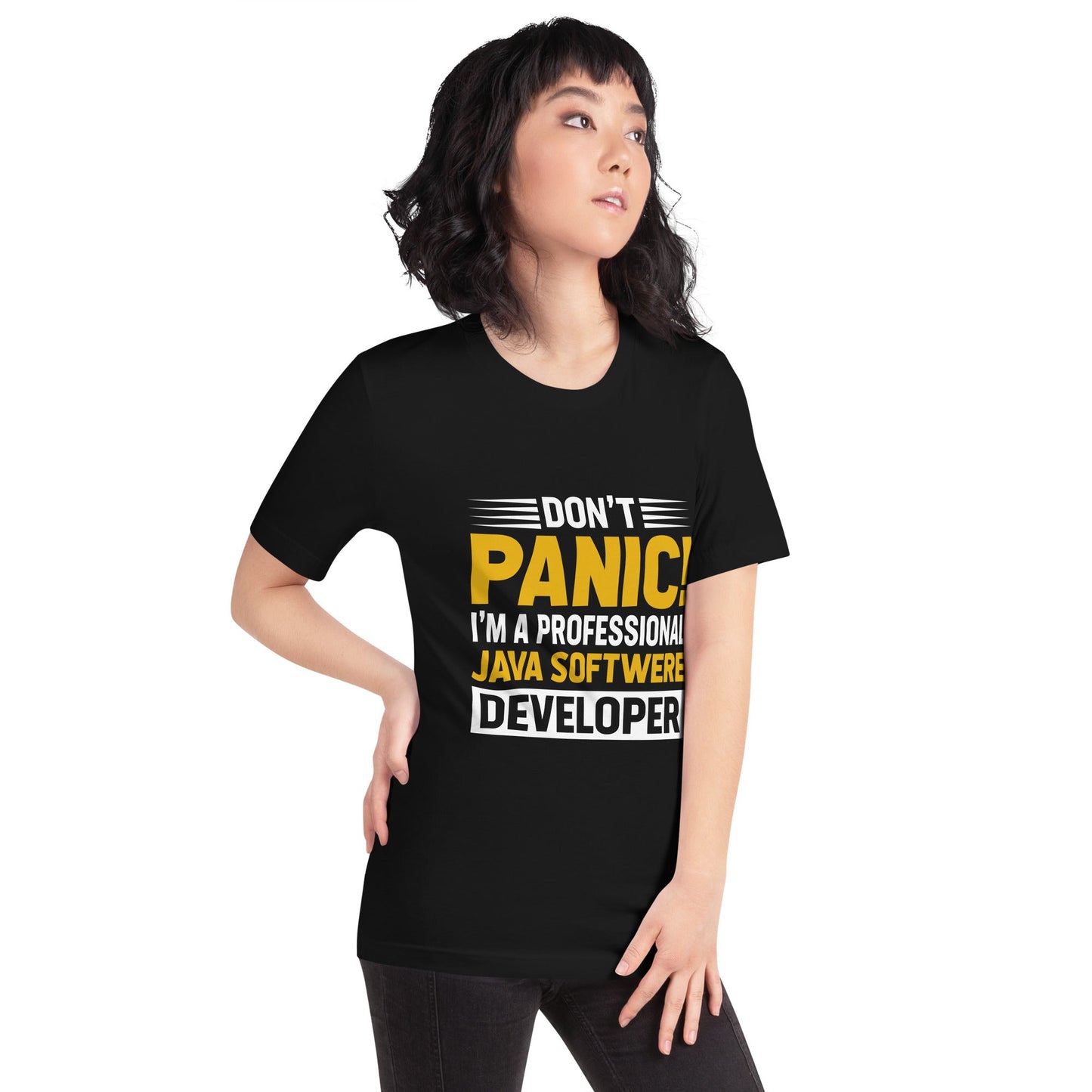 Don't Panic, I am a Professional Java Software Developer - Unisex t-shirt by DarkByteGear