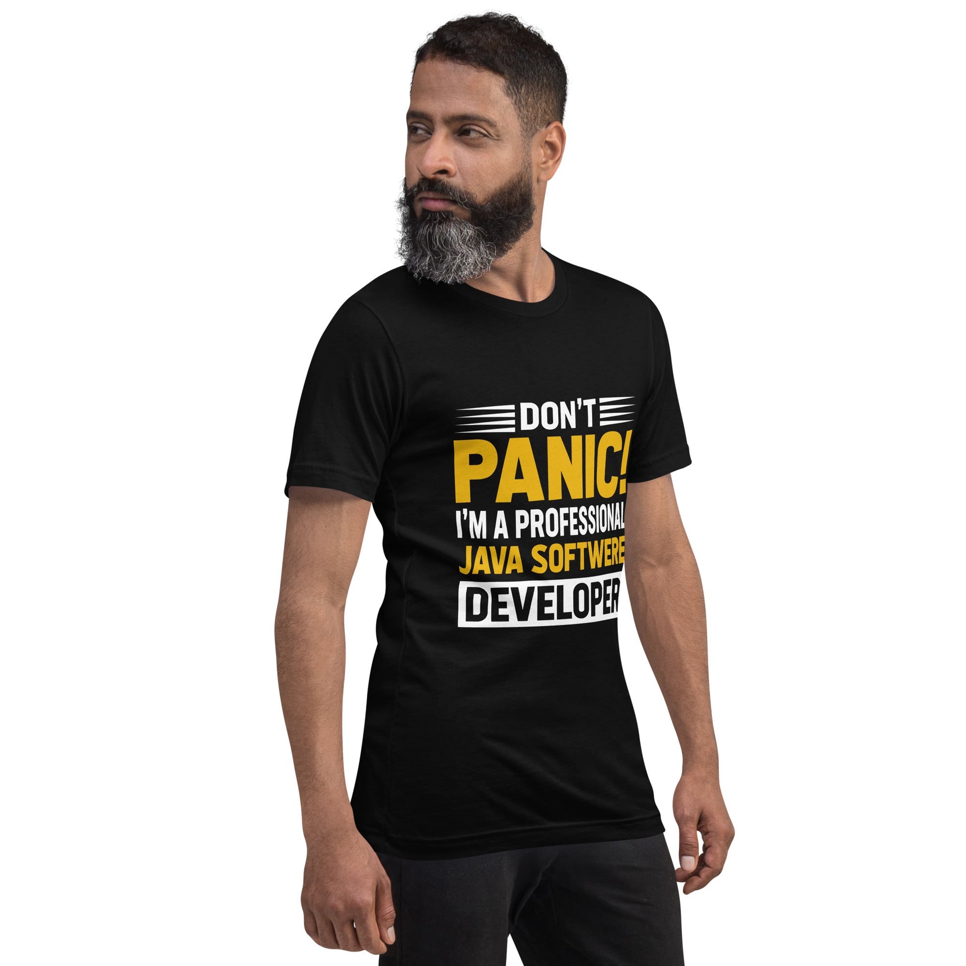 Don't Panic, I am a Professional Java Software Developer - Unisex t-shirt by DarkByteGear