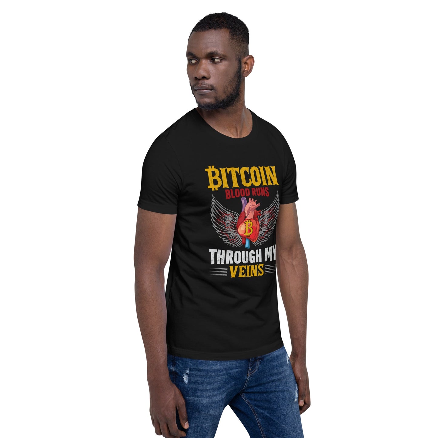 Bitcoin Blood Run Through My Vein - Unisex t-shirt by DarkByteGear
