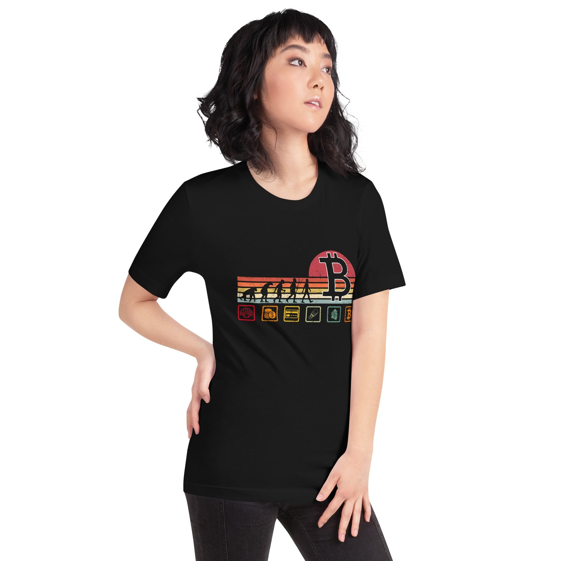 Bitcoin Evolution - Unisex t-shirt by DarkByteGear